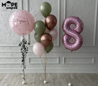 сет шаров с 8 марта