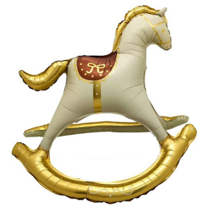 Шар (43''/109 см) Фигура 3D, Лошадка Качалка, Сатин, 1 шт. в уп
